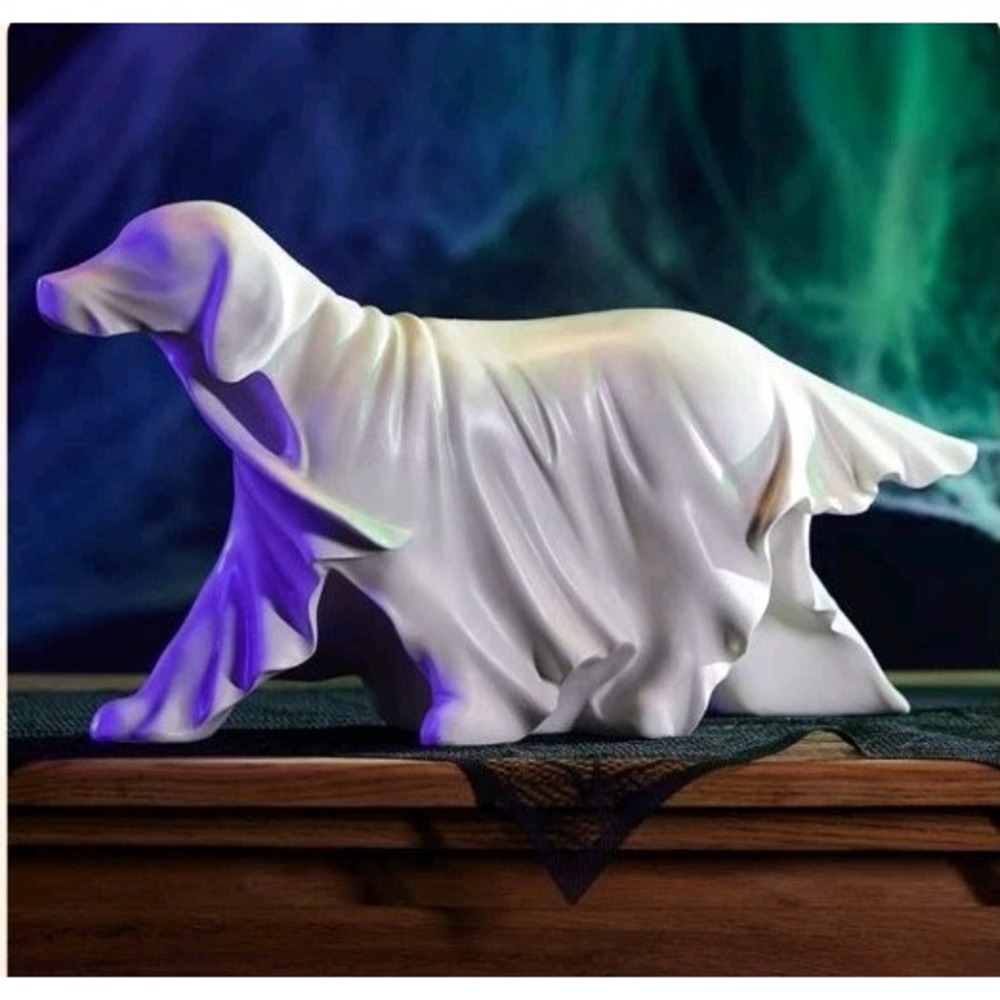 Cracker Barrel‎ 18" Ghost Dog Figurine Halloween Decor, NEW 2025